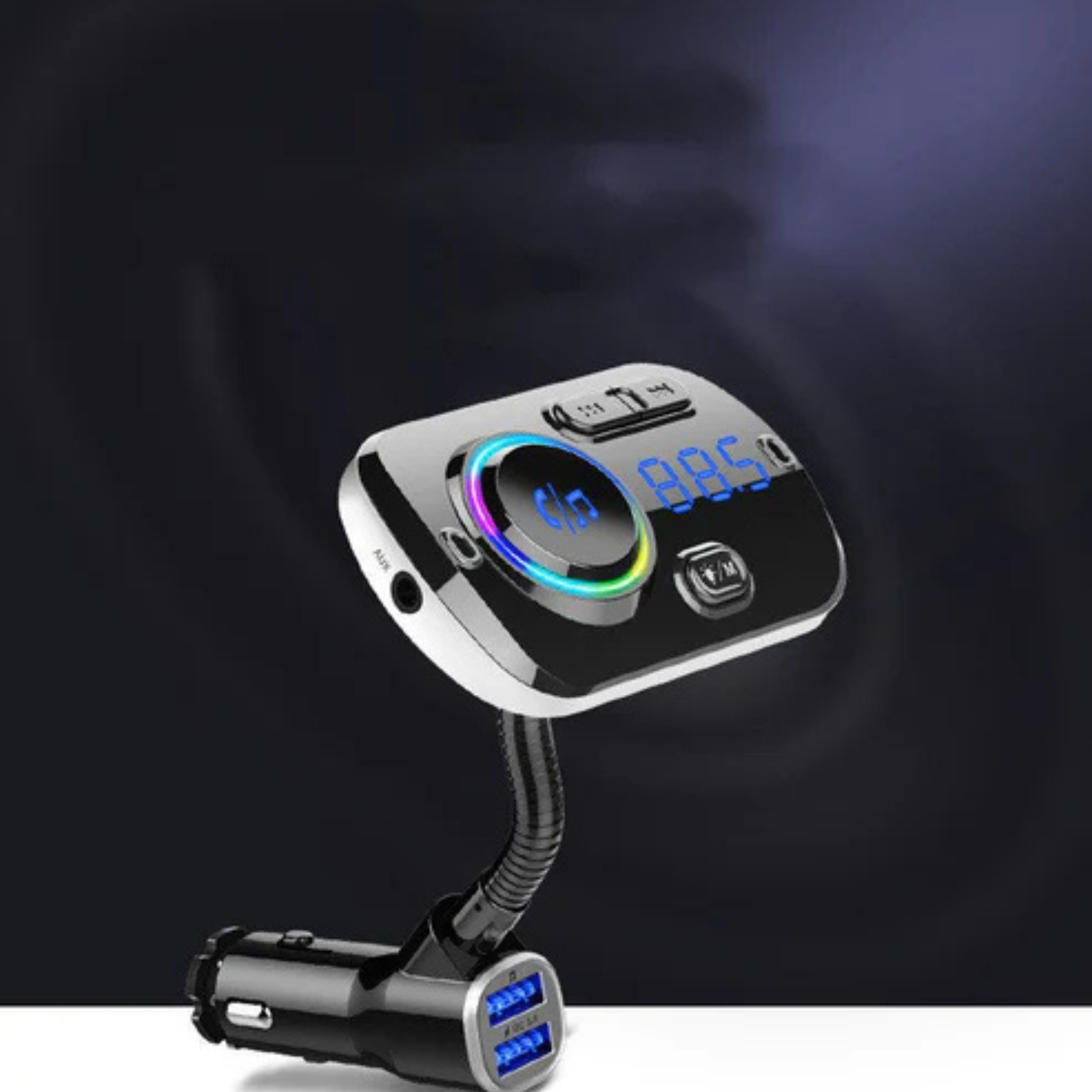 Car Mp3 Bluetooth Player Bc49Aq Bluetooth 5.0 Lossless Music Atmosphere Light Car Bluetooth Mp3