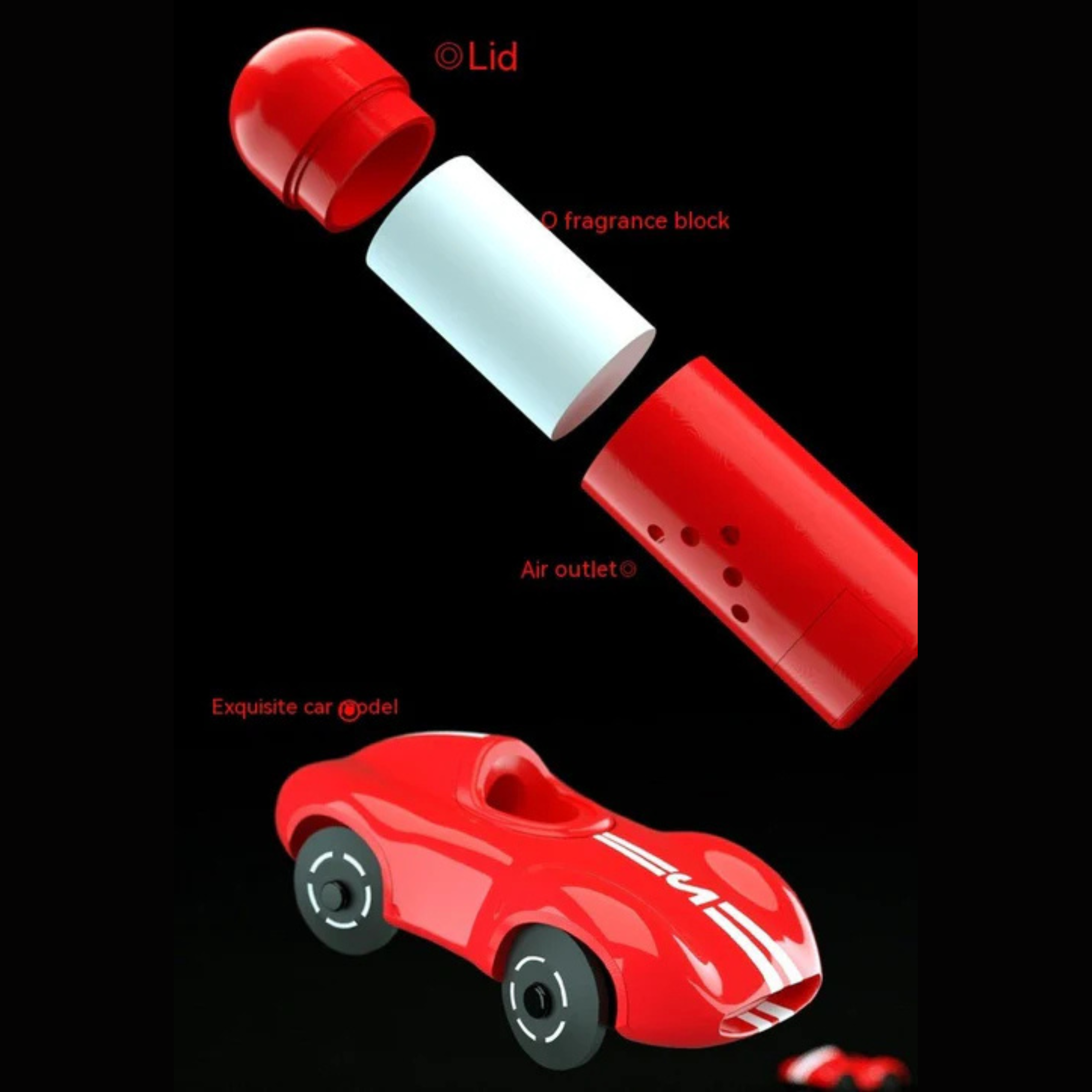 Automobile Aromatherapy Car Light Sense Model Decoration Solar Perfume Creative Personality Fragrance