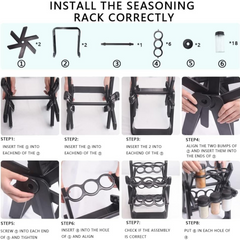 Spice Rack Organizer With 18 Spice Jars
