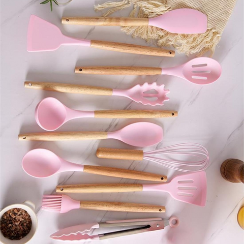 19 Pcs Kitchen Cooking Utensils and Knife Set with Block