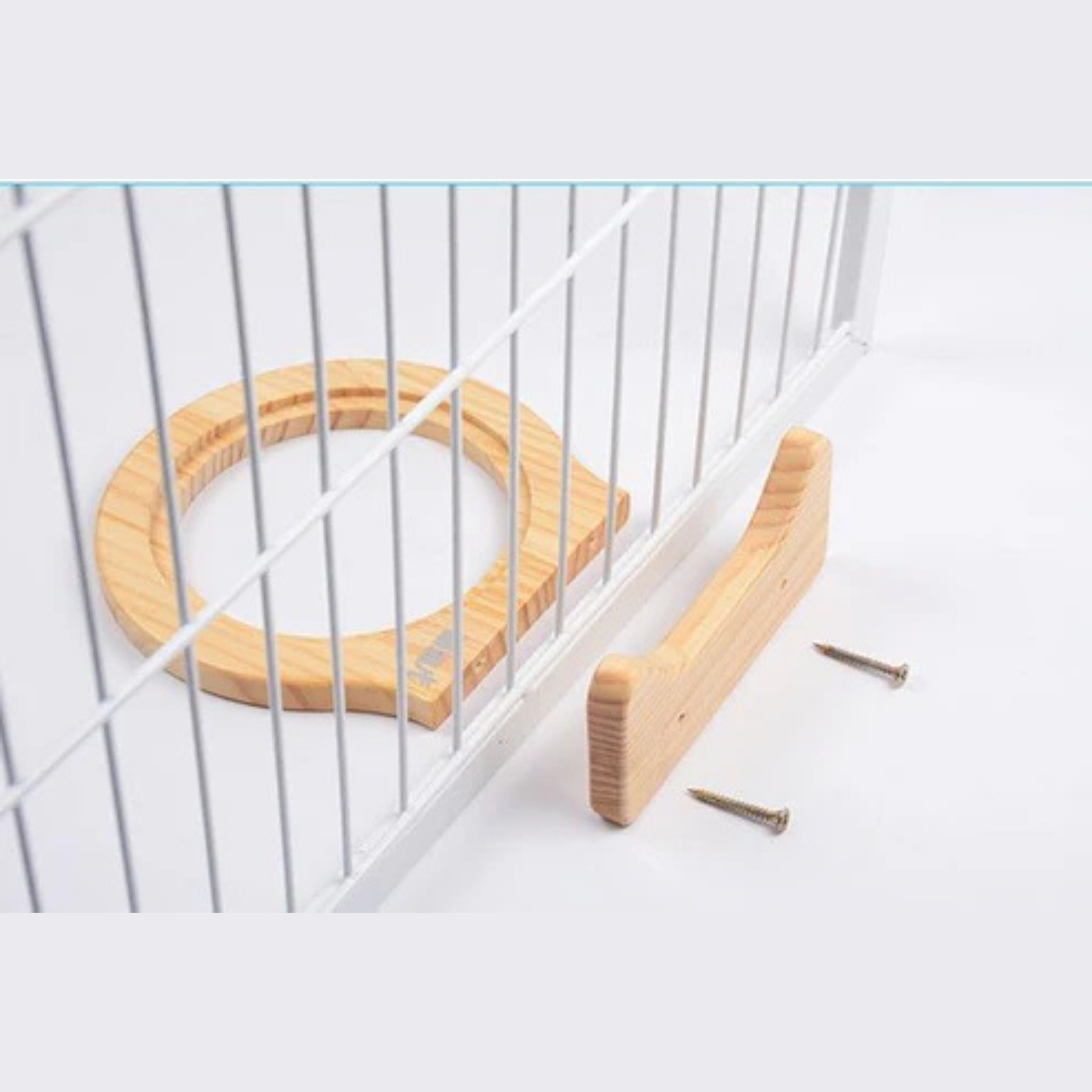 Pet Supplies Ceramic Bowl Solid Wood Stand