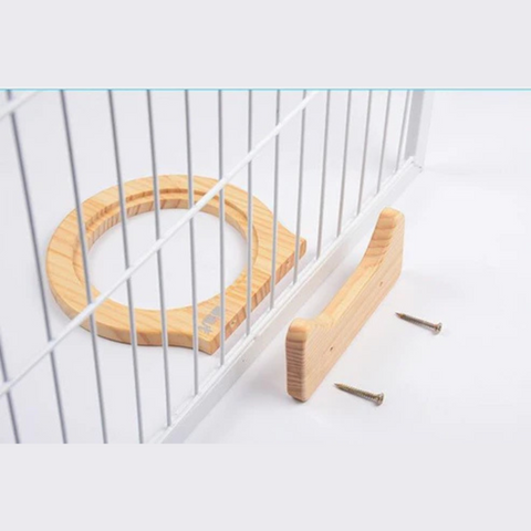 Pet Supplies Ceramic Bowl Solid Wood Stand